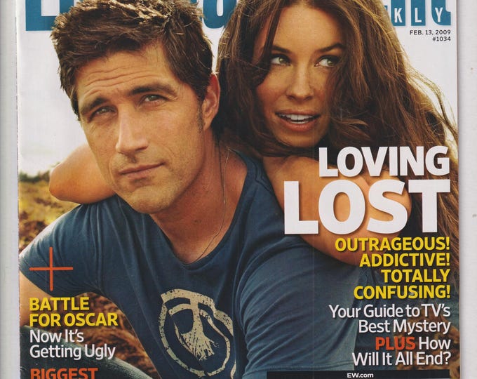 Entertainment Weekly February 13, 2009 Matthew Fox and Evangeline Lilly Loving Lost, Christian Bale (Magazine: Movie, Celebrity, TV, Music)