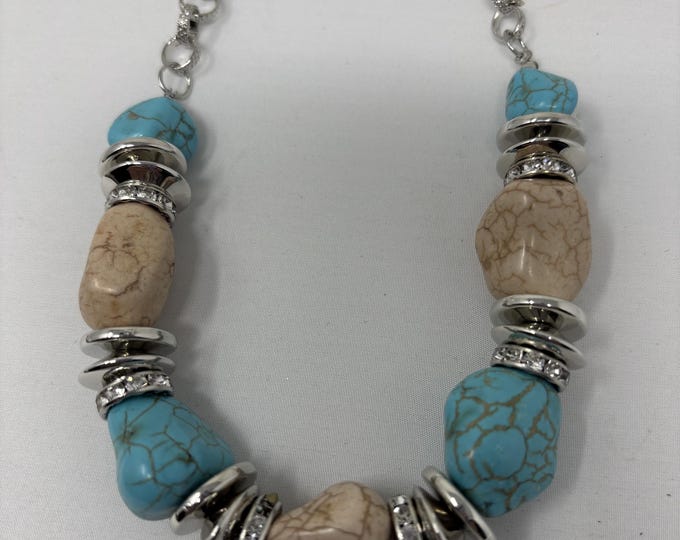 Paparazzi Stunningly Stone Age Necklace and Earring Set (Costume Jewelry)