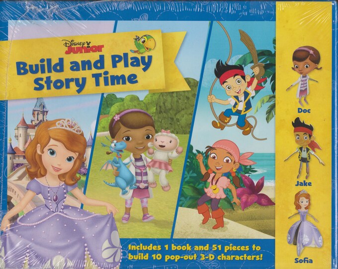 Disney Junior Build and Play Story Time (Includes 1 Book and 51 Pieces to Build 10 3-D Characters (Children's) 2014