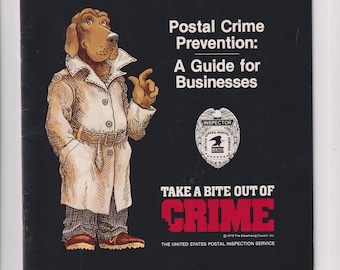 1987 McGruff Take a Bite Out of Crime - Postal Crime Prevention Booklet