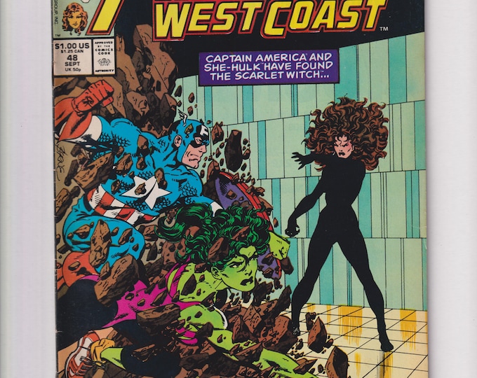 West Coast Avengers Vol 2 No 48 September 1989 Marvel Captain America and She-Huk Have Found The Scarlet Witch (Comic:  Superheroes)