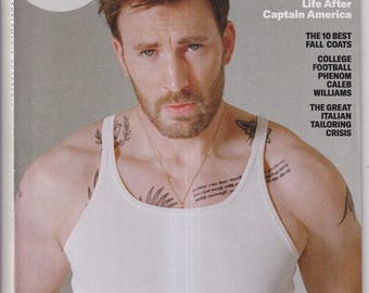 GQ October 2023 Chris Evans Life After Captain America,  Football's Caleb Williams, Great Italian Tailoring  (Magazine: Men, Lifestyle)
