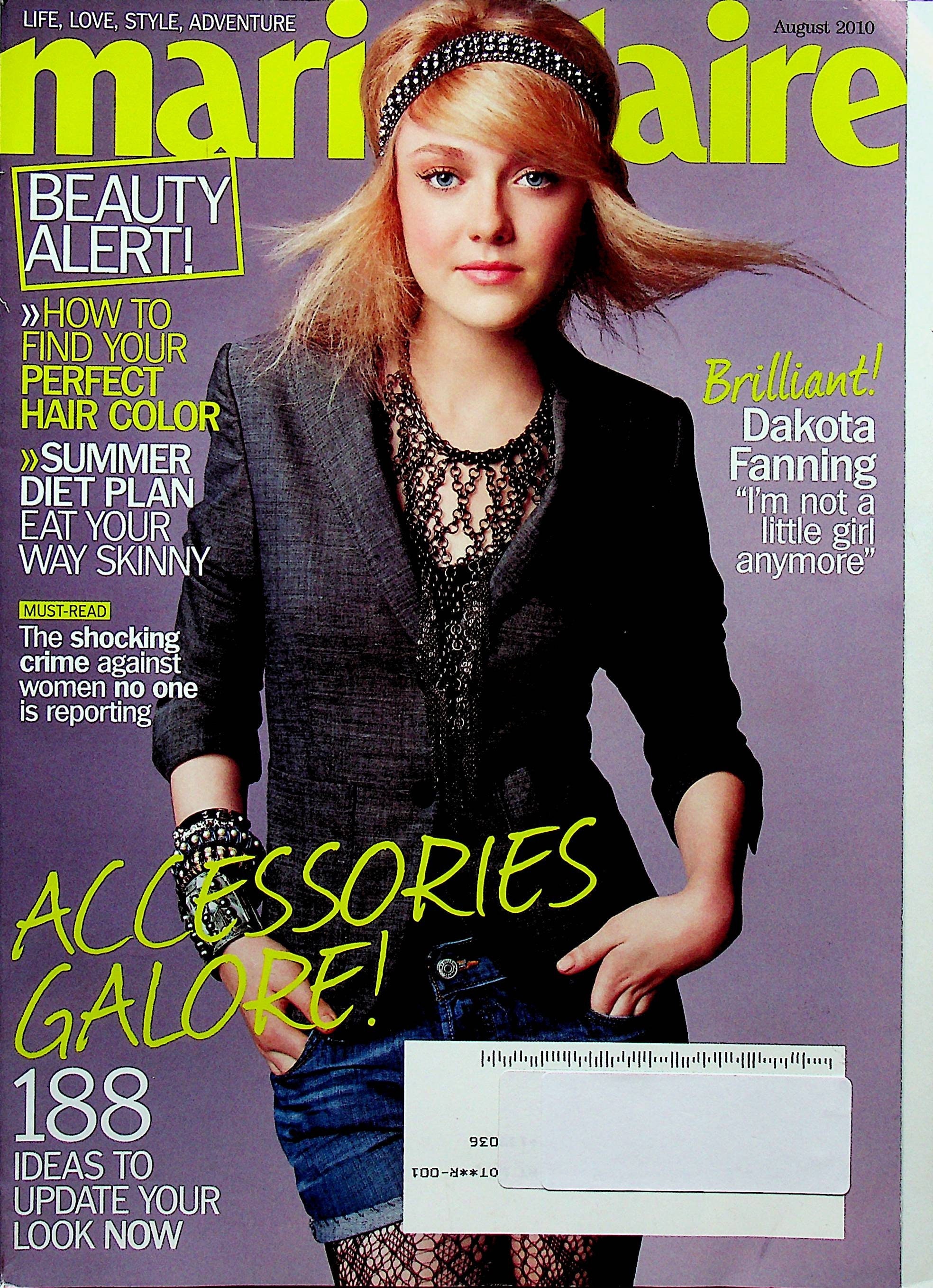 Marie Claire August 2010 Dakota Fanning Brilliant! (Magazine: Women's,  Fashion)