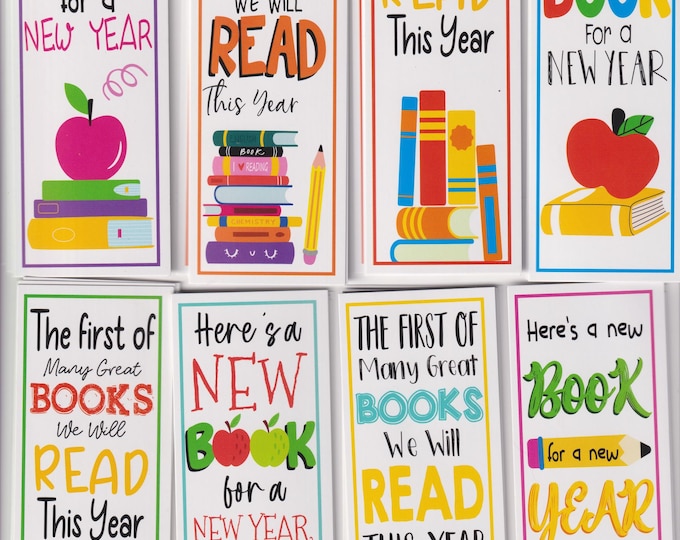 48 New School Year Bookmarks and 192 Reader Stickers Teacher, Student, Classroom 2025