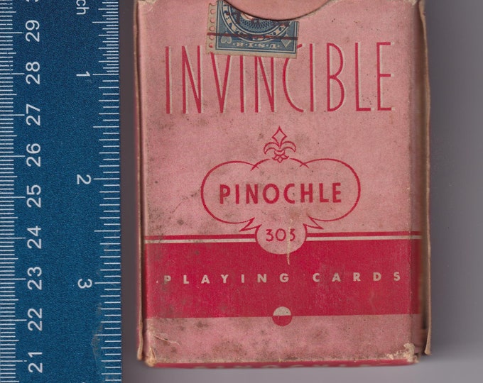 Vintage Invincible Pinochle 303 Playing Cards