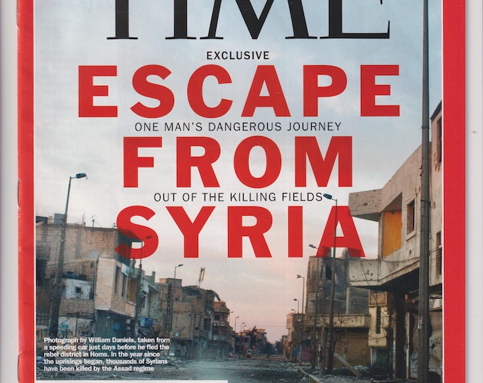 Time March 19, 2012 Escape From Syria, GOP, Bibi & Barack, Iran  (Magazine: News, Politics)