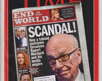 Time July 25, 2011 Rupert Murdoch, Obama & Boehner, Arab Summer, Hogwarts (Magazine: Current Events, Politics)