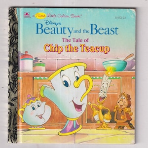 Disney Beauty and The Beast Chip The Teacup First Little Golden Book #10152-23 (Hardcover: Children's Picture Book) 1993