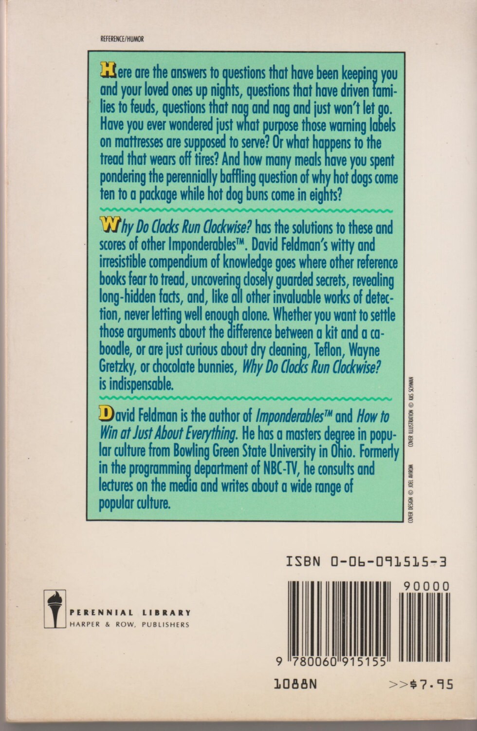 Why Do Clocks Run Clockwise? and other Imponderables by David Feldman
