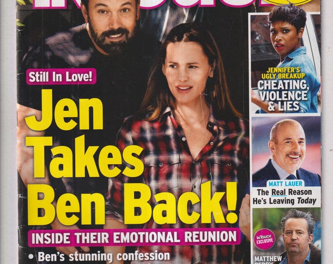 In Touch December 4, 2017 Jennifer Garner, Matthew Perry, Matt Lauer, Jennifer Houston,  Pioneer Woman (Magazine: Celebrity, Gossip)