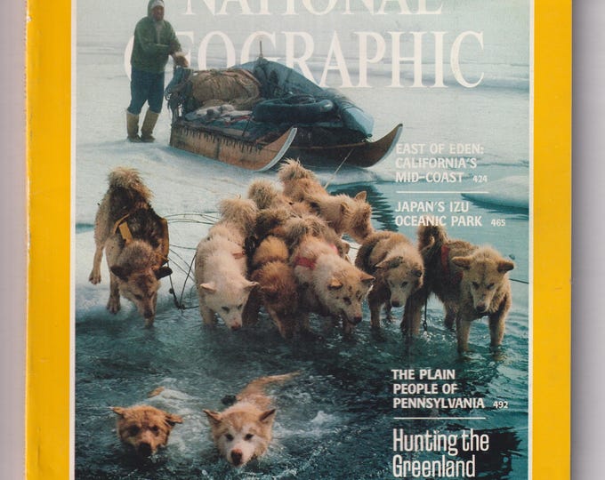 National Geographic April 1984 California's Mid-Coast, Japan's Izu Oceanic Park, Greenland Narwhal, Blue Heron (Magazine: Nature, Geography)