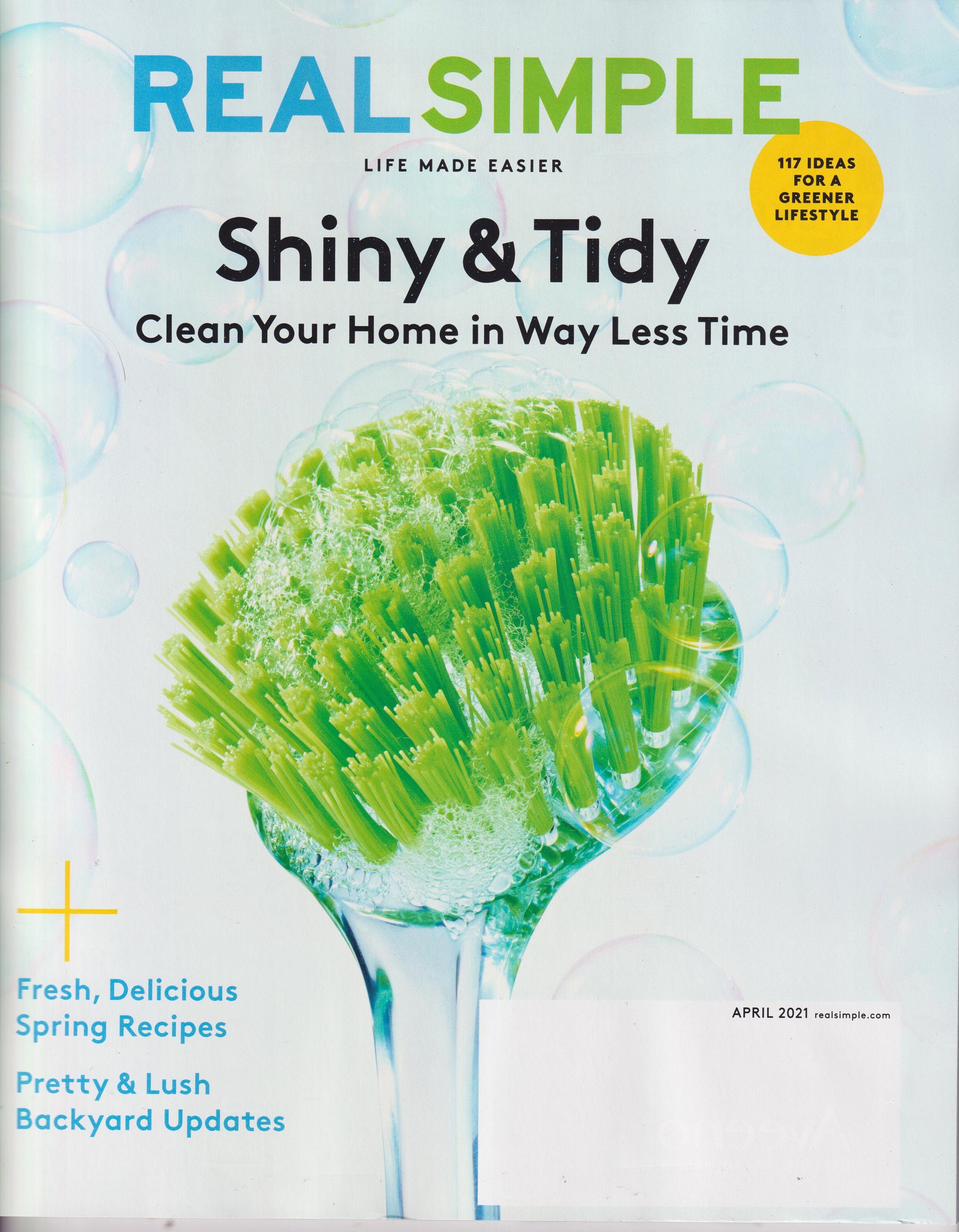 Real Simple April 2021 Shiny & Tidy Clean Your Home in Way Less Time