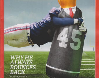 Time October 9, 2017 Donald Trump - Why He Always Bounces Back, Puerto Rico & Hurricane Maria (Magazine: News, Politics, Commentary)