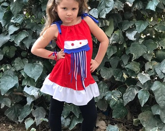 Croatian Dress | Embroidered Jellyfish Tunic, Combed Cotton