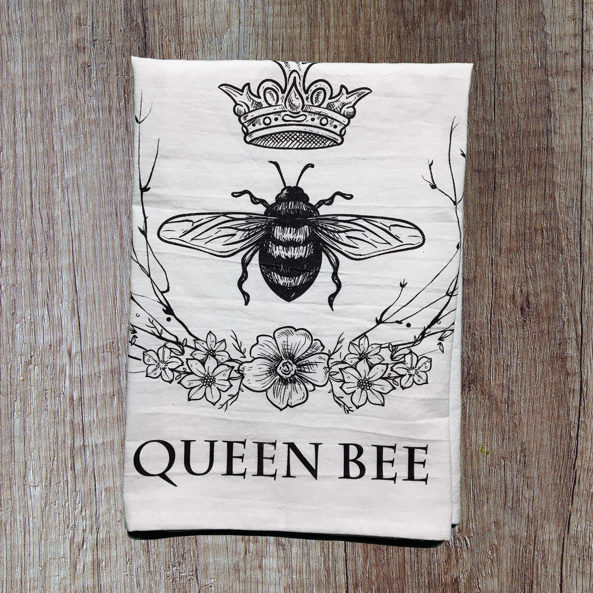 Queen Bee, Housewarming Gift, Flour Sack Towel, Kitchen Towels, Hoste…