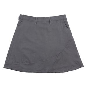 Aqueous Skirt unisex skirt with large pockets, heavy weight, fluid drape Gray