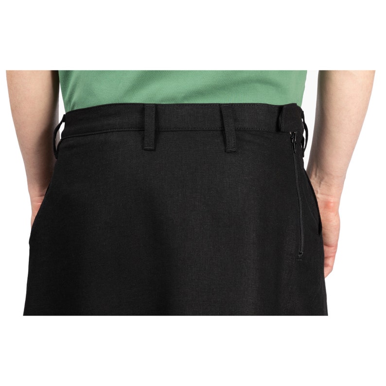 Aqueous Skirt unisex skirt with large pockets, heavy weight, fluid drape image 4