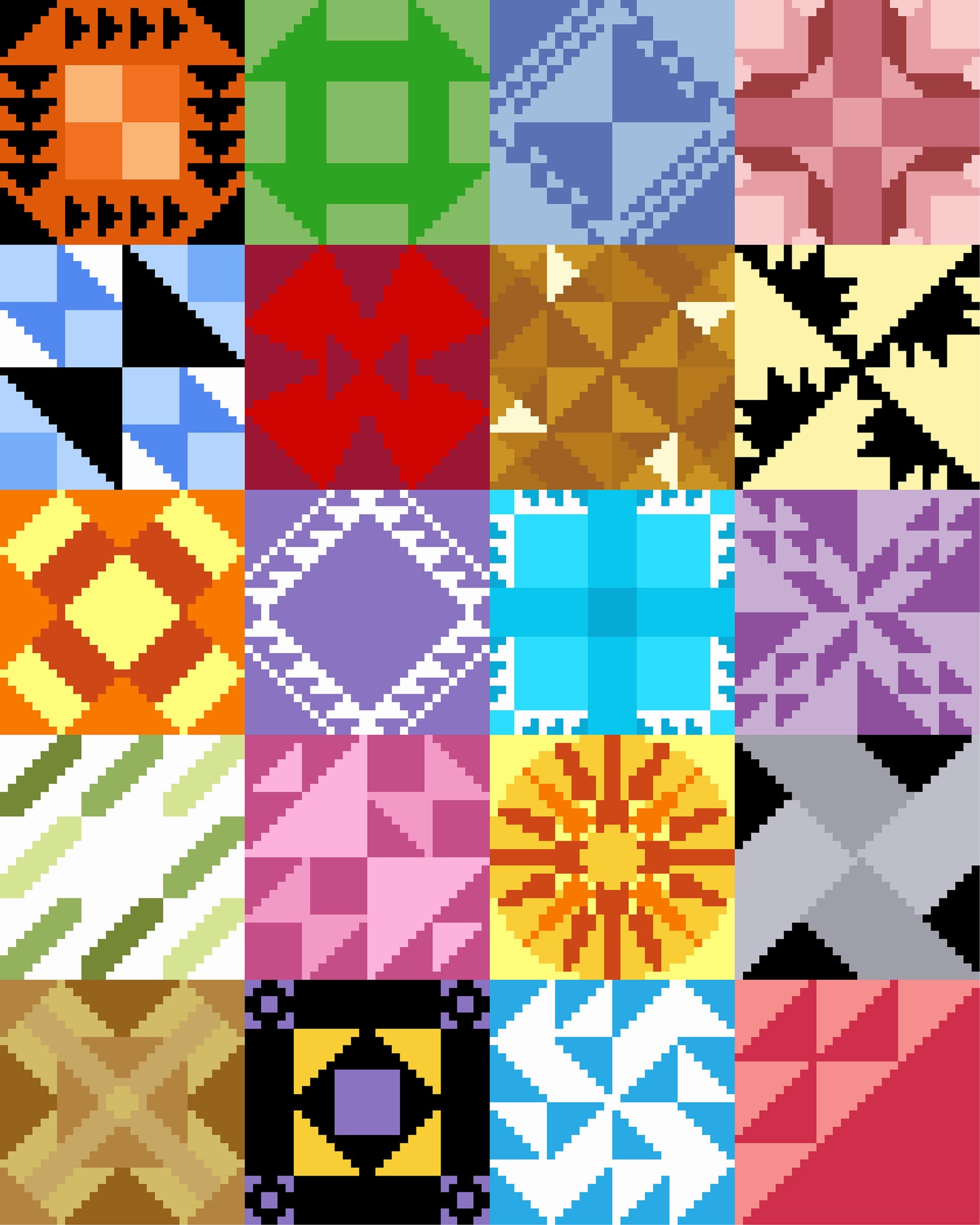 Free Cross Stitch Quilt Block Patterns No Color Chart
