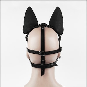 Leather dog mask, puppy mask, petplay mask, pet play hood image 5
