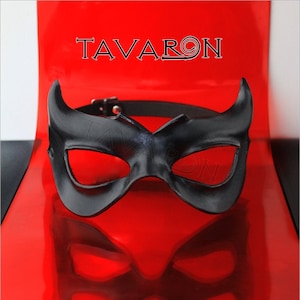 Leather demon mask