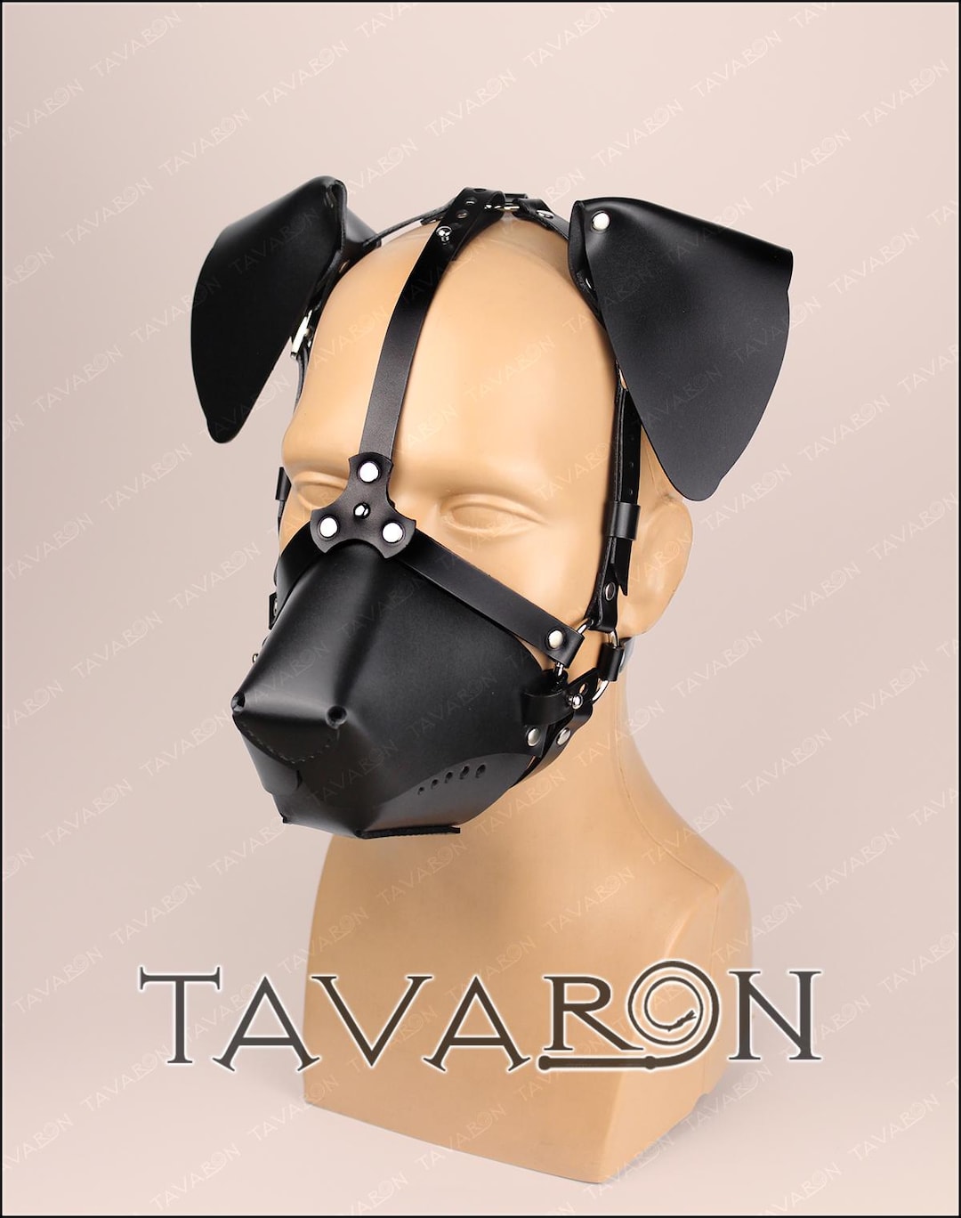 Floppy Ears Leather Dog Mask, Petplay Mask, Pet Play Hood, Leather Pup Hood - Etsy