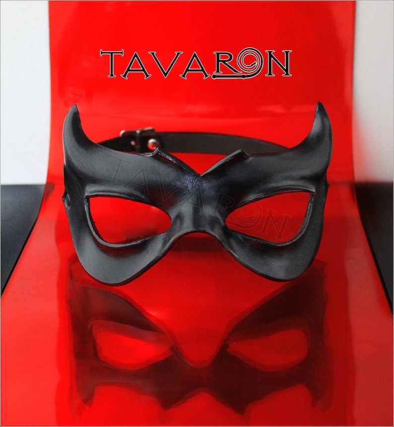 Leather Halloween Mask Devil Mask Fetish Mask Sex Toy Bdsm Etsy