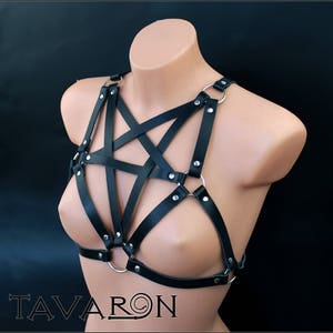Leather pentagram harness image 2