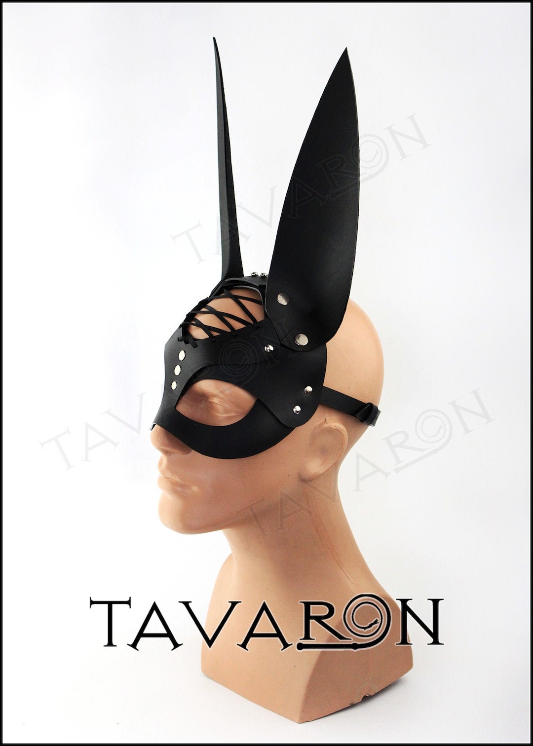 Leather Rabbit Mask, Leather Bunny Mask, Bunny Ears - Etsy