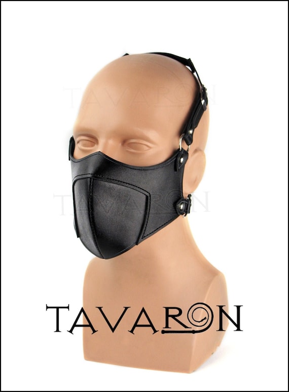 Leather mask, men mask, leather respirator