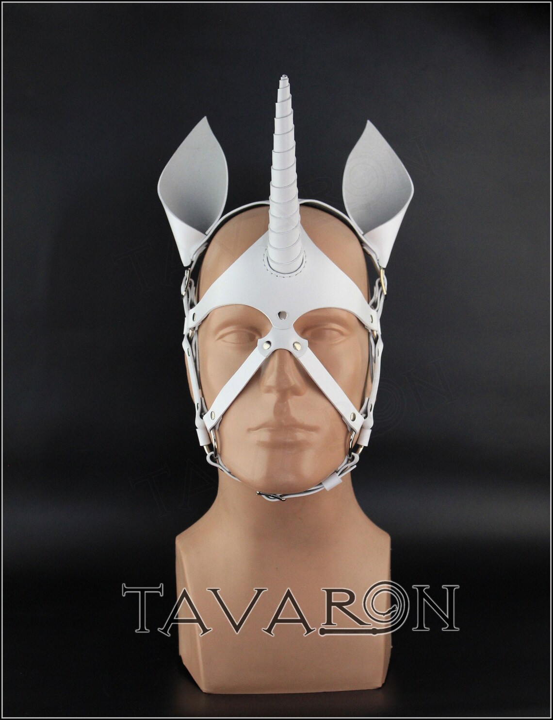 Leather unicorn mask Unicorn face harness Unicorn head Etsy