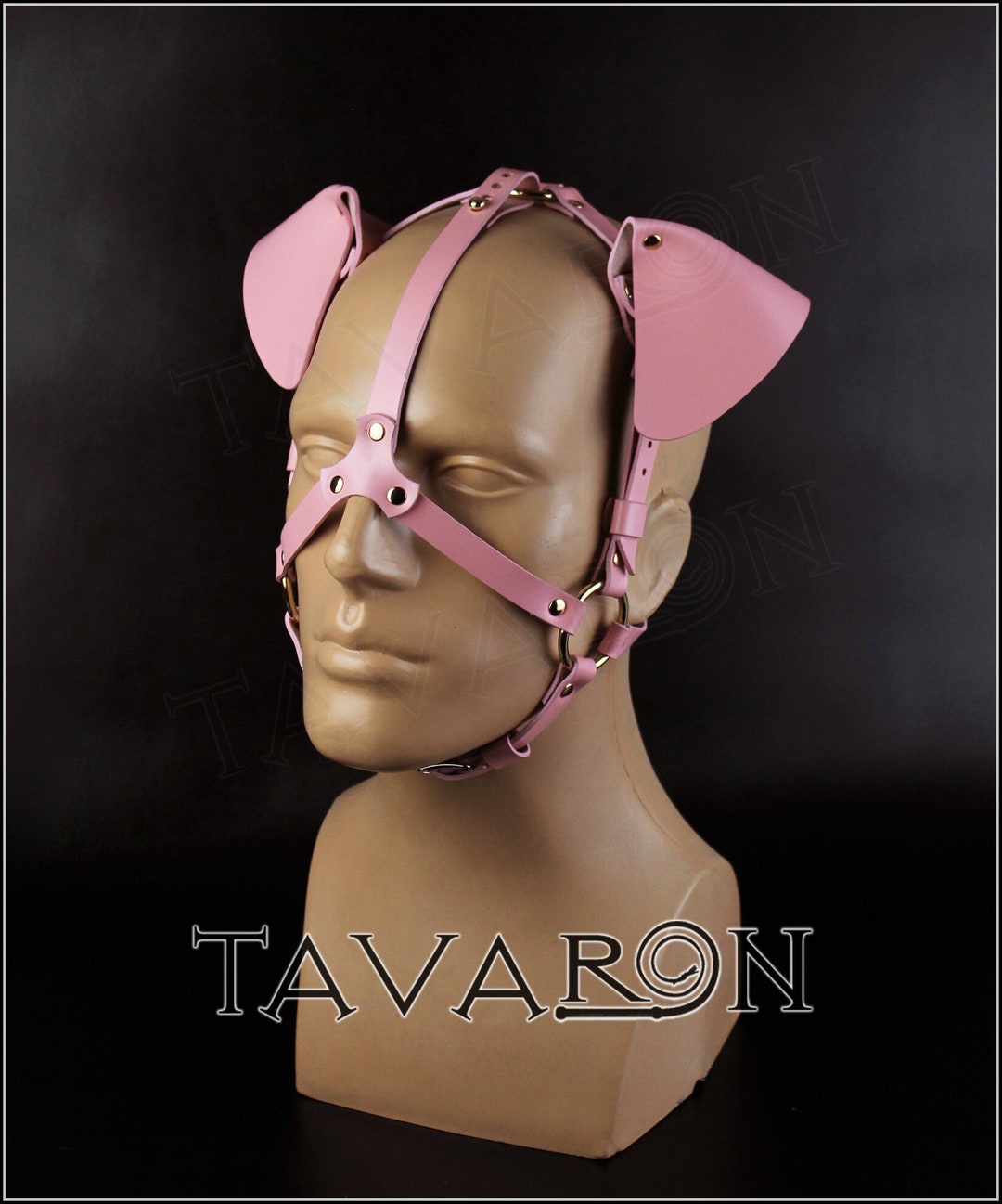 Leather Dog Mask With Detachable Ears, Pet Play Mask - Etsy