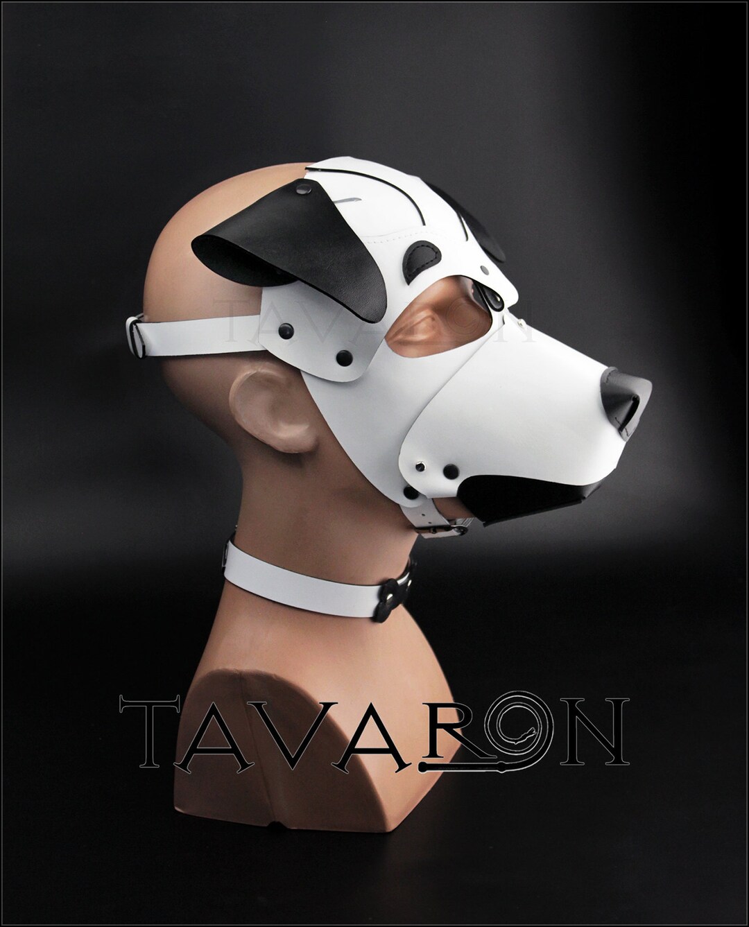 Translucent Dog Mask White Leather Dog Mask, Leather Pup Hood, Pet Play Hood - Etsy