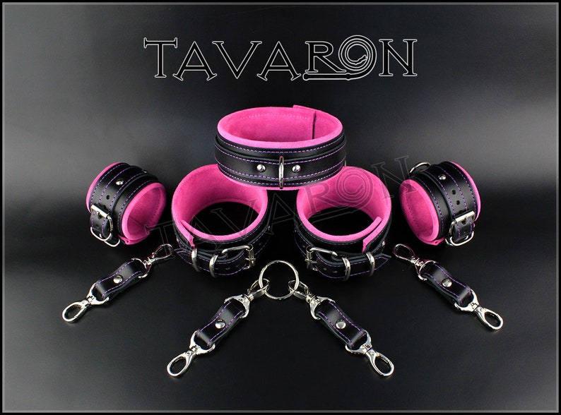 Läderfängelseset, läderbondageset, läder hogtie-set, bdsm-bojor bild 4