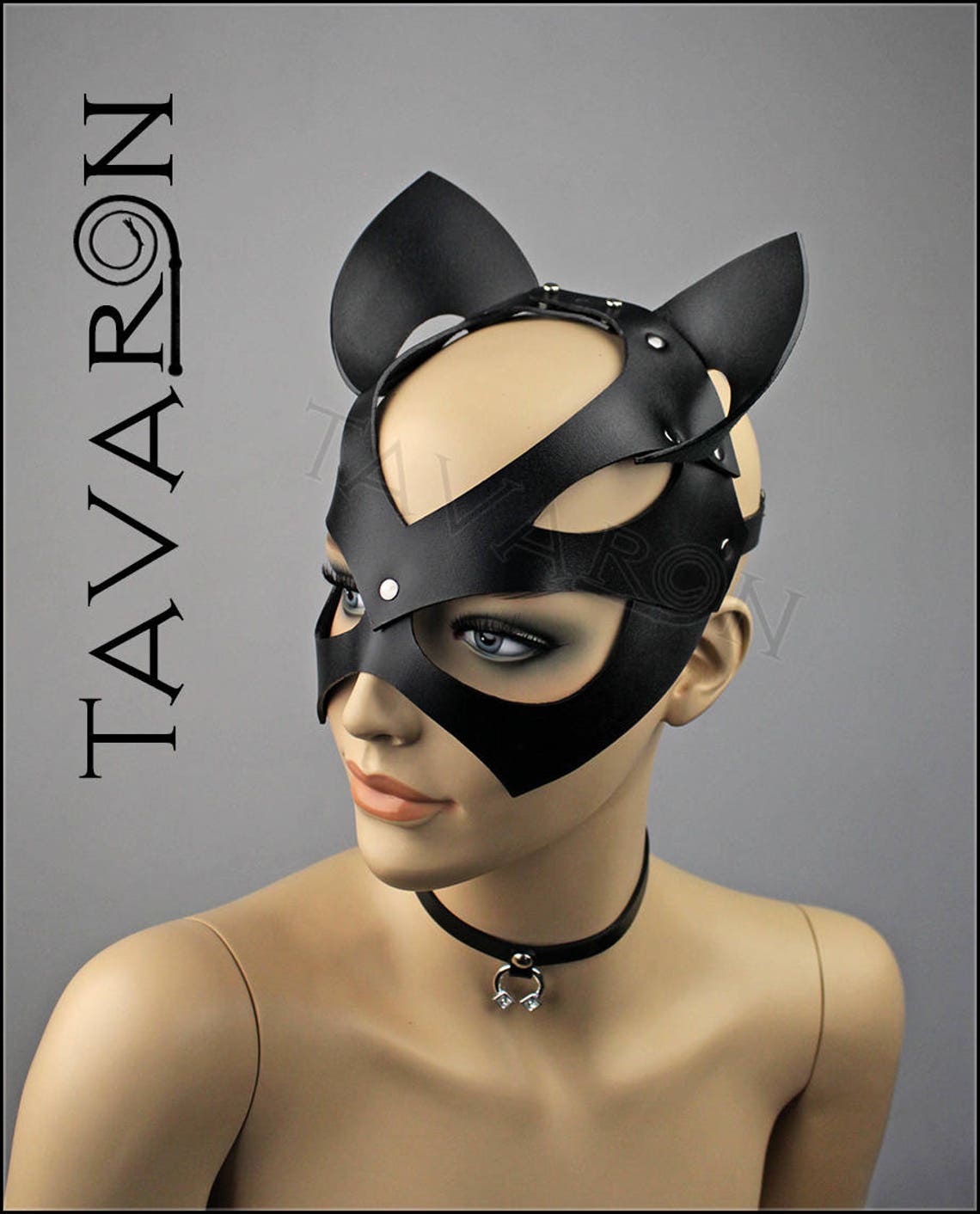 Leather Cat Mask Catwoman Mask Party Mask Masquerade Mask Etsy