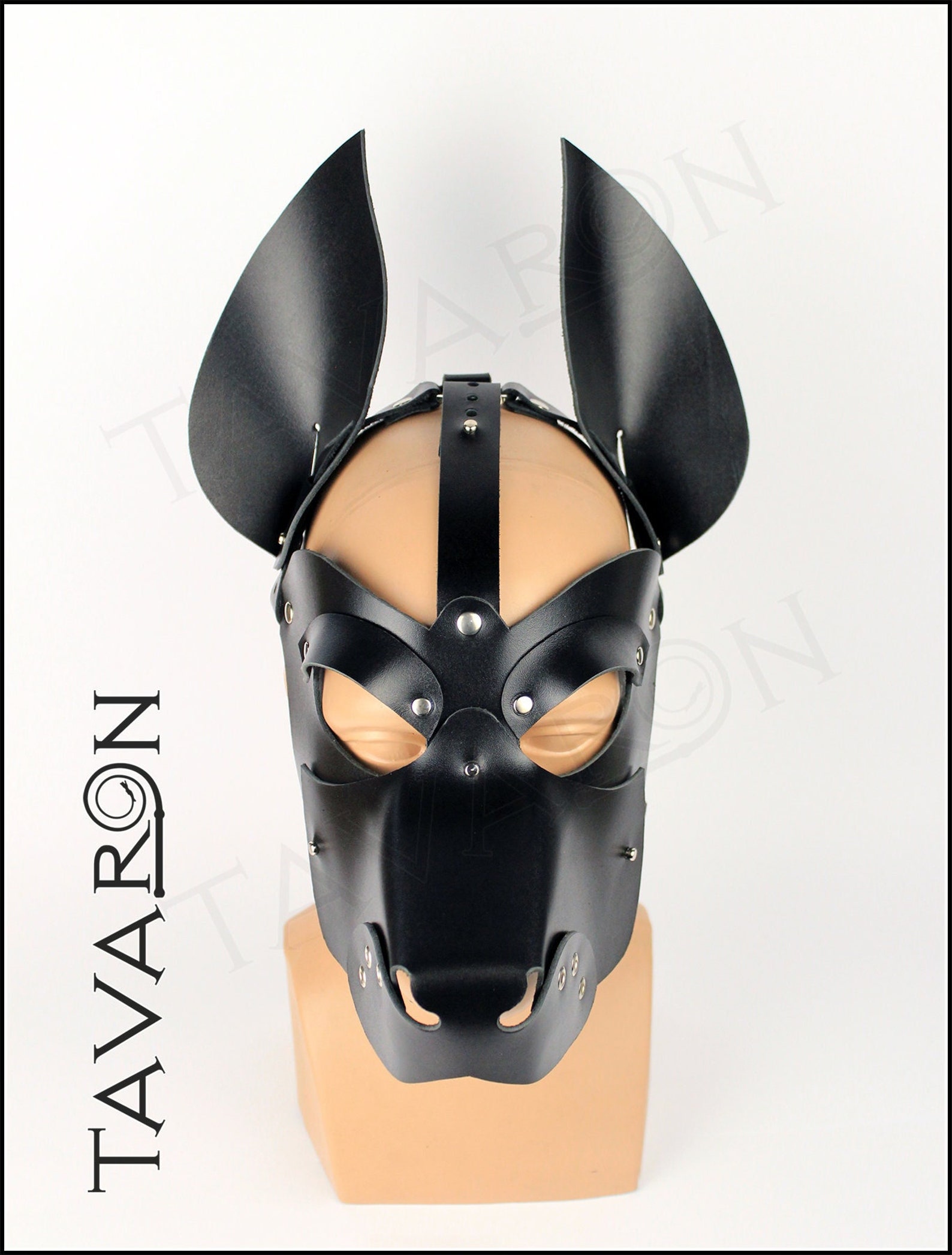 Leather Dog Mask Leather Pup Mask Dog Hood Pet Play Hood Etsy