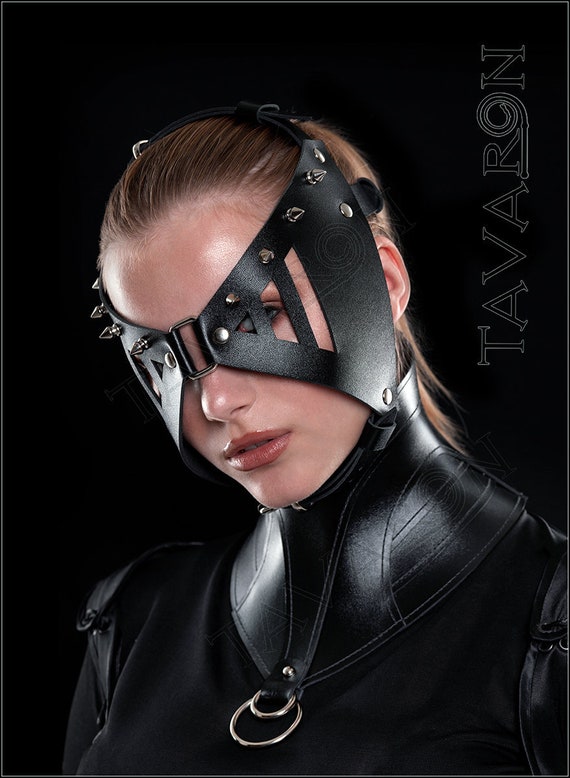 ægteskab Mål Savant Leather Blindfold Mask Leather Fetish Mask Bdsm Mask Party - Etsy