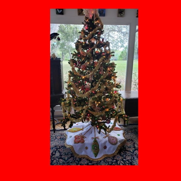 Christmas Tree Skirt Etsy