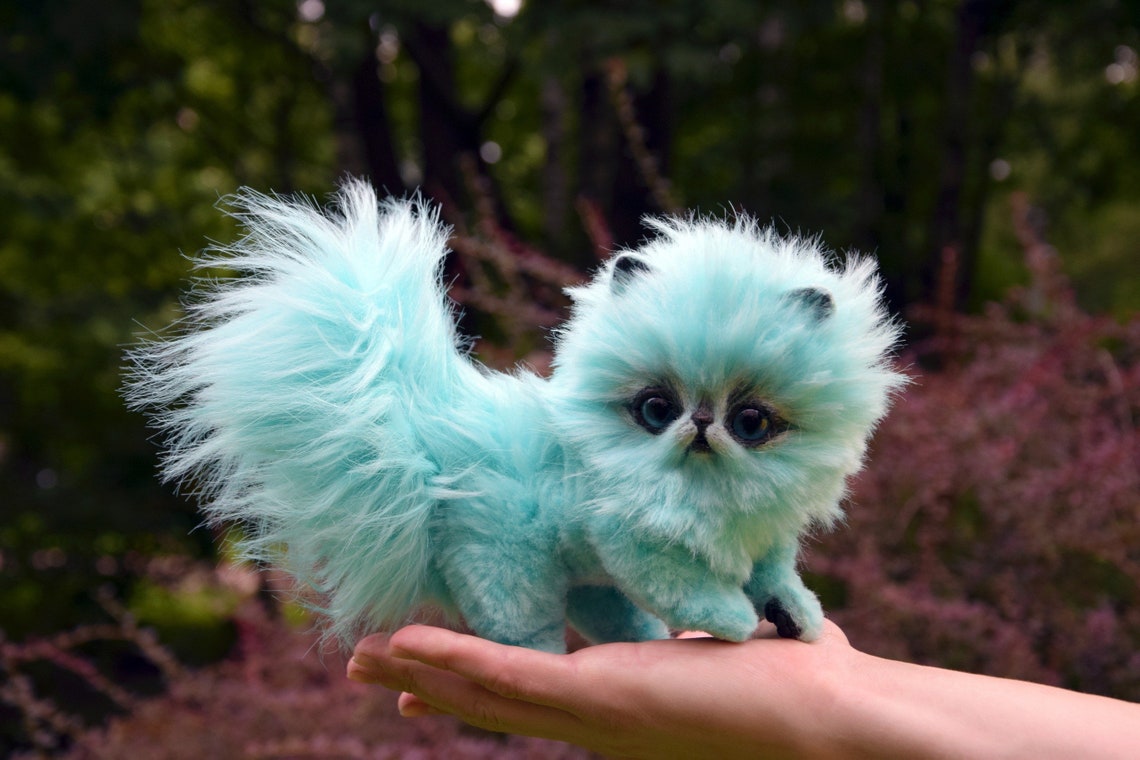 Fluffy Persian Kitten Pets Toys & Fantasy Creatures From Faux | Etsy