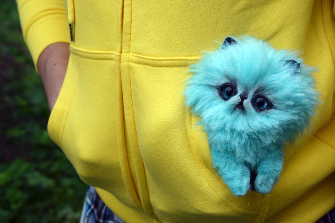 Fluffy Persian Kitten Pets Toys & Fantasy Creatures From Faux | Etsy