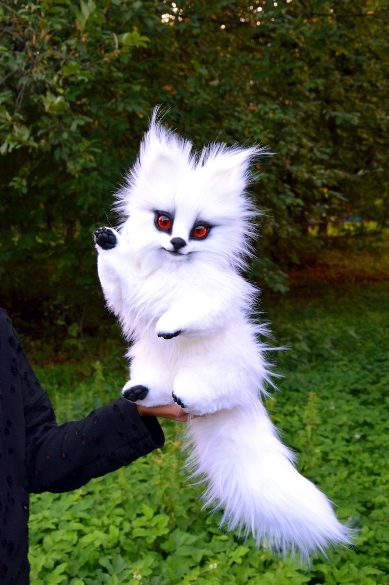 Direwolf White puppy Wolf toy Forest Animals Fantasy Etsy