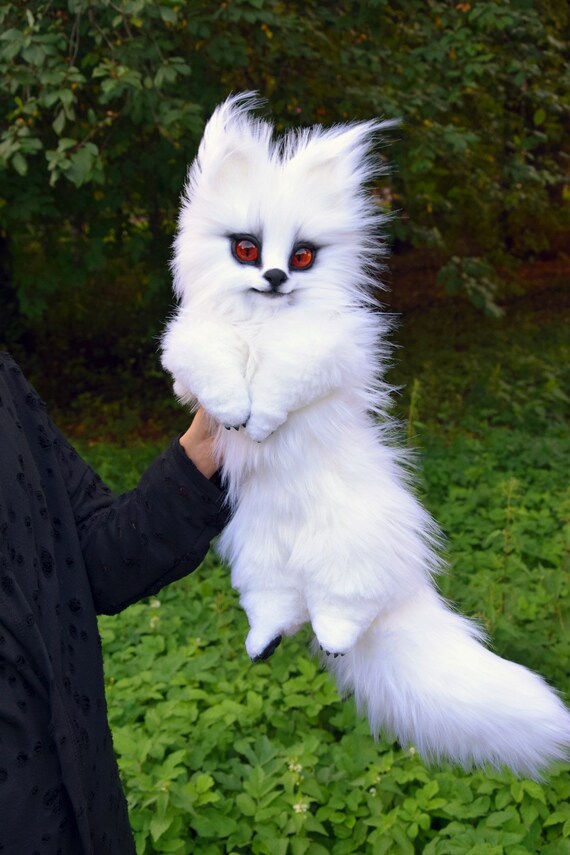 Direwolf White Puppy Wolf Toy Forest Animals Fantasy Etsy Direwolf White Puppy Wolf Toy Forest Animals Fantasy Etsy