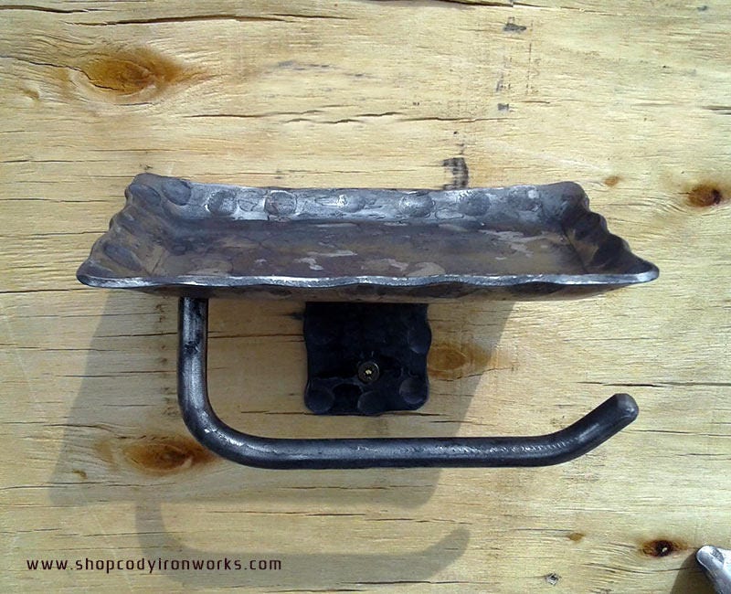 Towel and Paper Holder with Shelf 2
