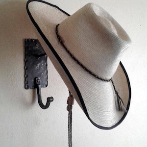 Cowboy Hat & Coat Rack Wall Hanger Combo - Hand Forged in Wyoming with Fast and Free Shipping