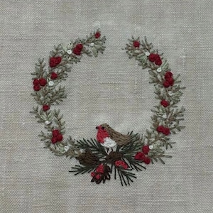 Robin Christmas wreath