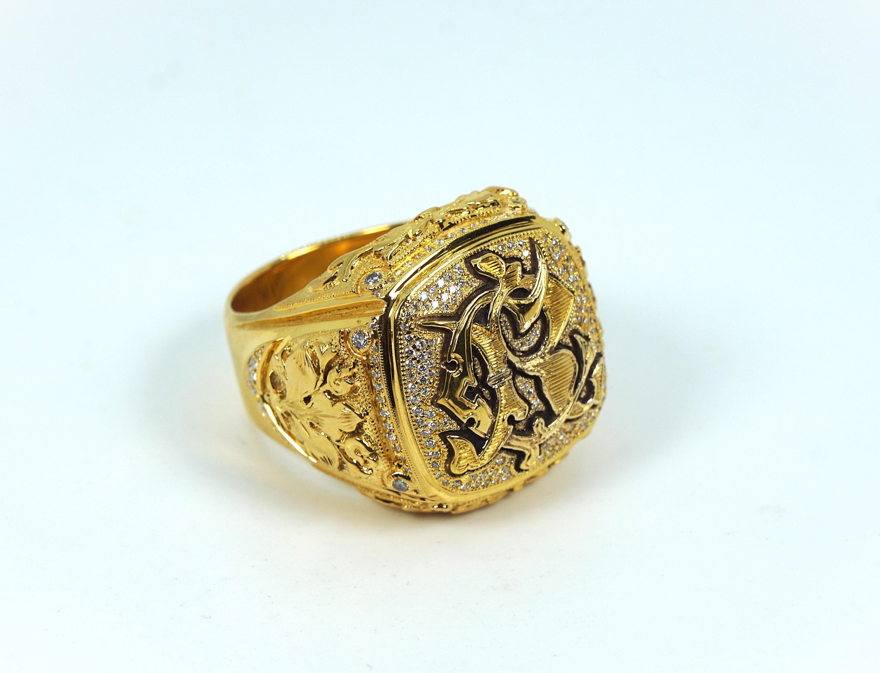 Fat Tony Rings Very Big and Heavy Monogram Ring. - Etsy
