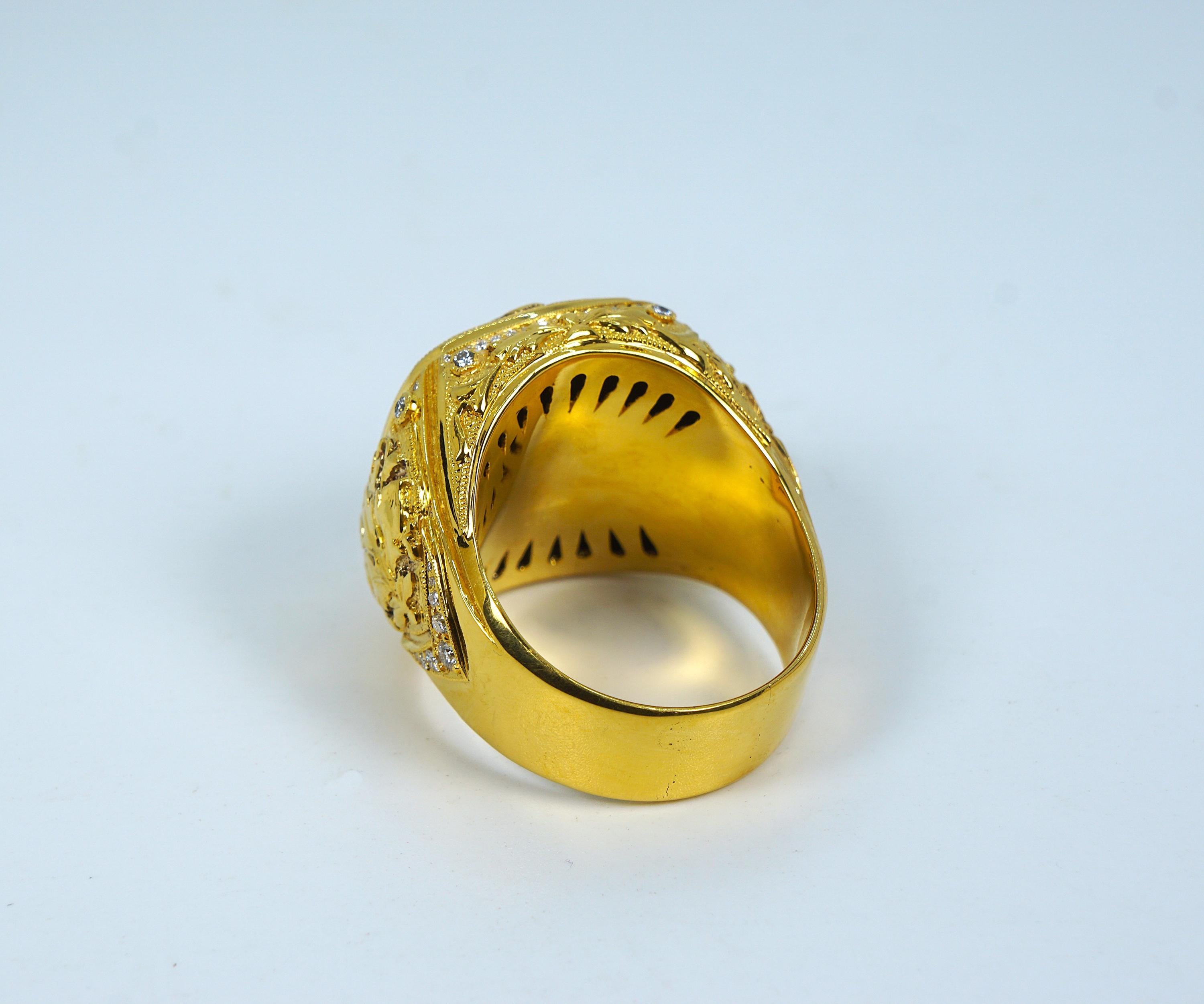 Fat Tony Rings Very Big and Heavy Monogram Ring. - Etsy