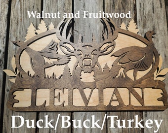 Hunting Outdoors Customized Last Name Sign