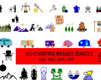 Camping Bundle SVG / Camp Life SVG / Camping Svg / Camping shirt / Commercial use / Adventure SVG / Summer / Cut File / Cricut / Clip art
