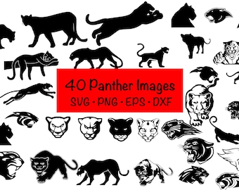Panther SVG Bundle | Panther Clipart | Cut File | Cricut | Vector | png| Eps