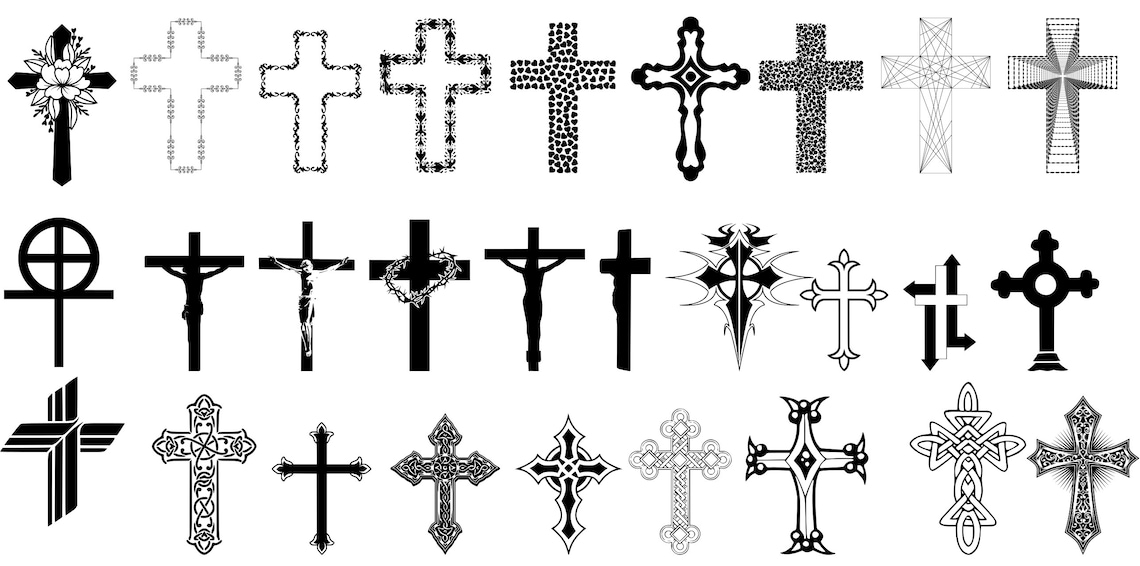 Cross Svg File/ Cross Clipart/ Crosses Svg File/ Halloween - Etsy